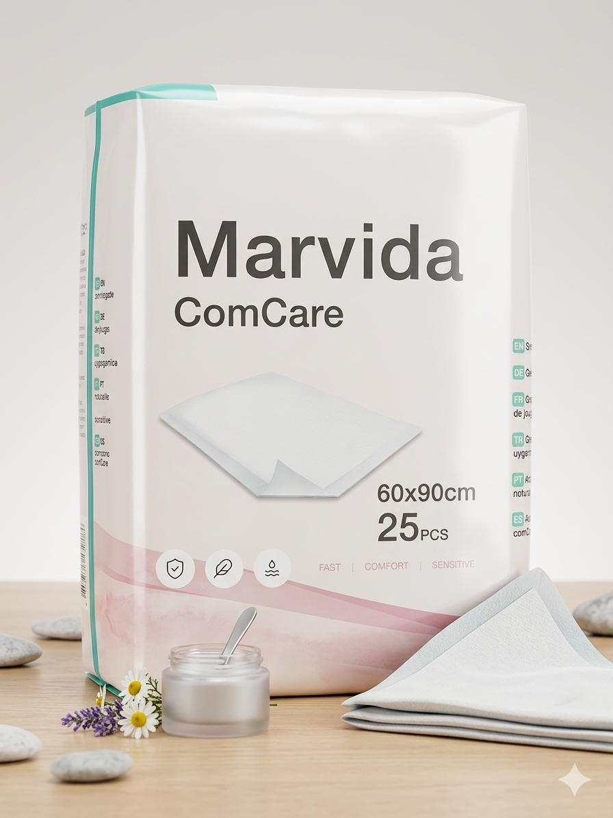Marvida ComCare - Bettschutzeinlagen 60x90 cm aus Zellulose Papier