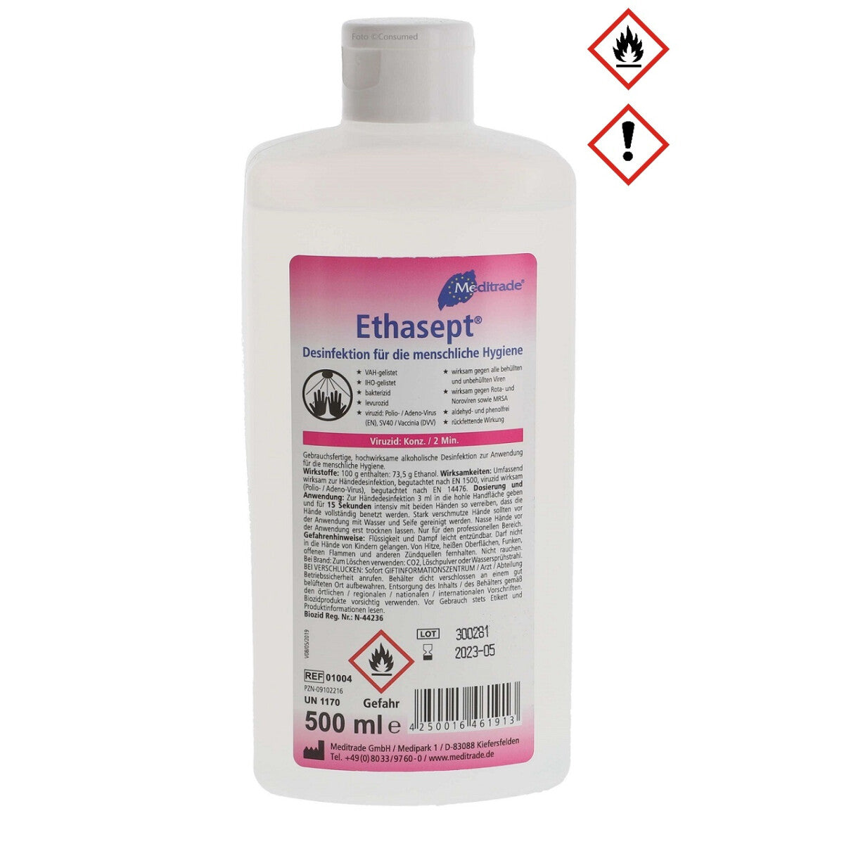 Ethasept Händedesinfektionsmittel (500ml)