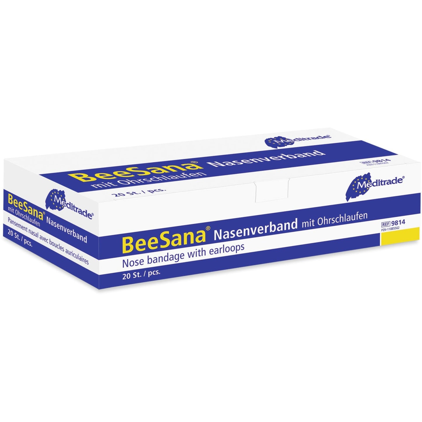 Meditrade BeeSana® Nasenverband – 1 Packung = 20 Stück, mit Ohrschlaufen