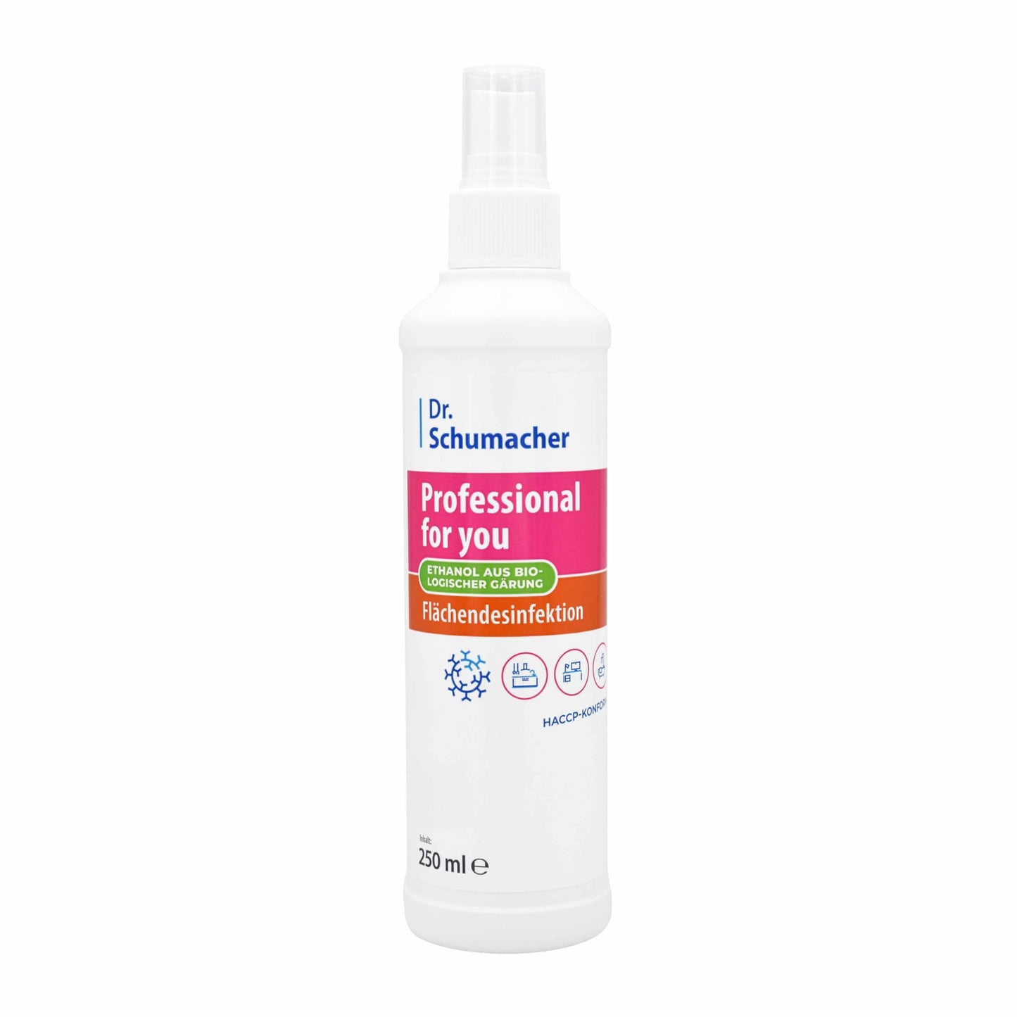 Dr. Schumacher Professional for you Flächendesinfektionsmittel – 250 ml - Sprühflasche