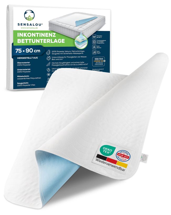 Sensalou Incontinence Bed Pad - Protector (Reusable Bed Protection)