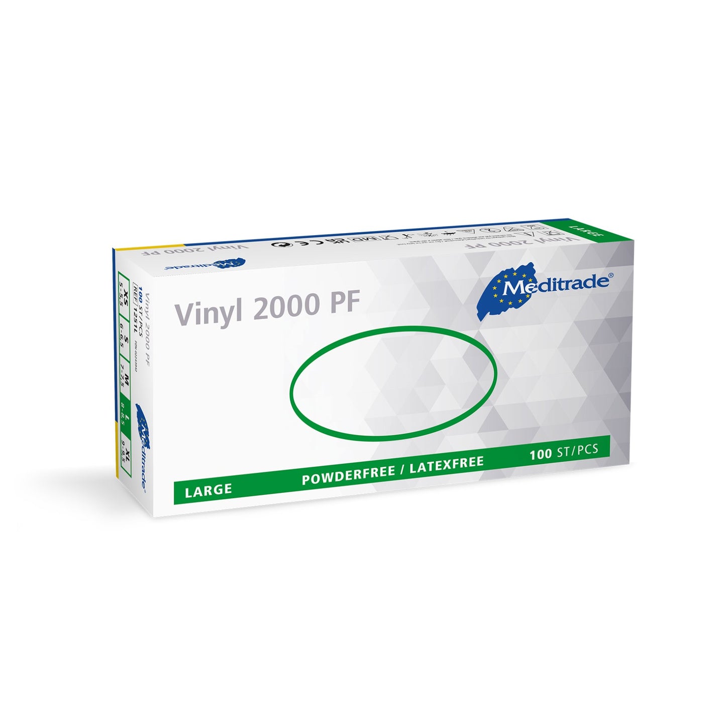 Meditrade® Vinyl 2000 PF Einmlahandschuh