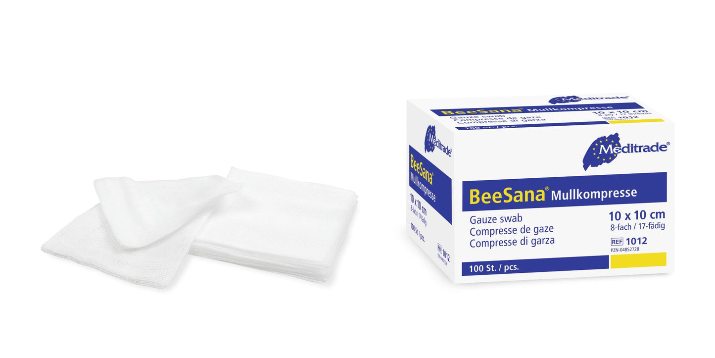 BeeSana® Mullkompressen 8-fach - steril (25x2 Stück)