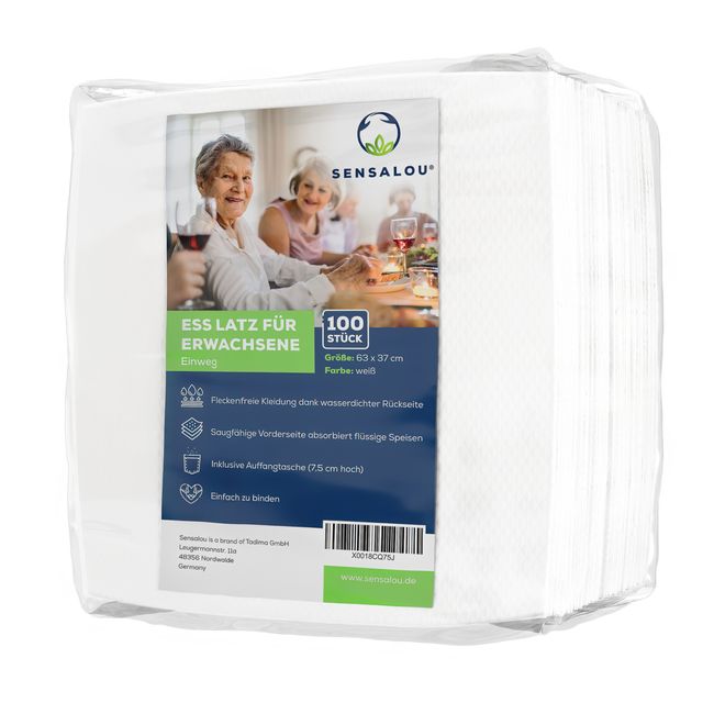 Sensalou Esslätzchen / Schürze Einweg für Erwachsene