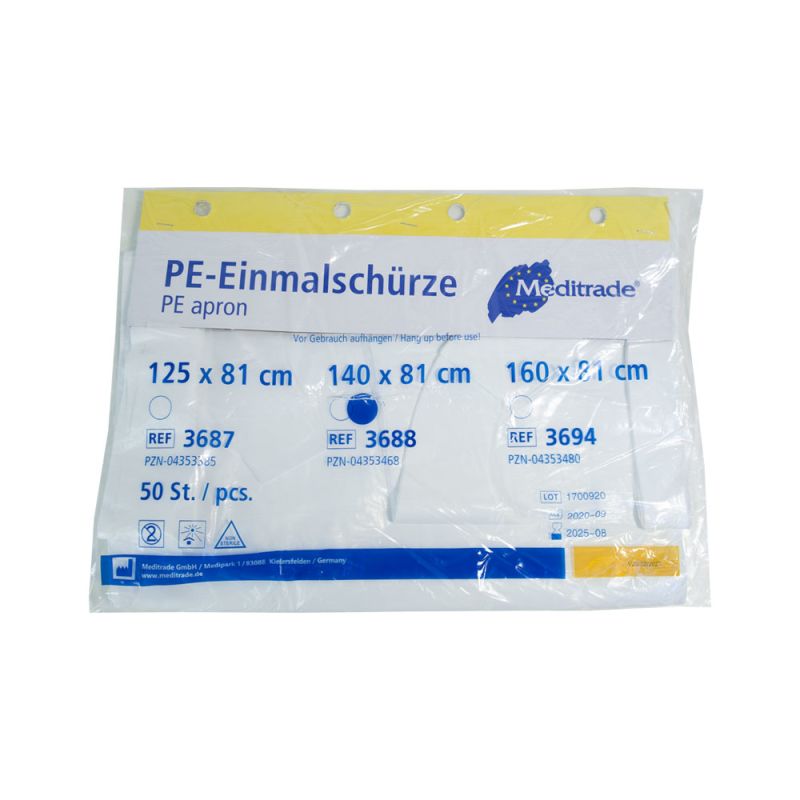 Meditrade PE-Einmalschürze, weiß, PZN: 04353468
